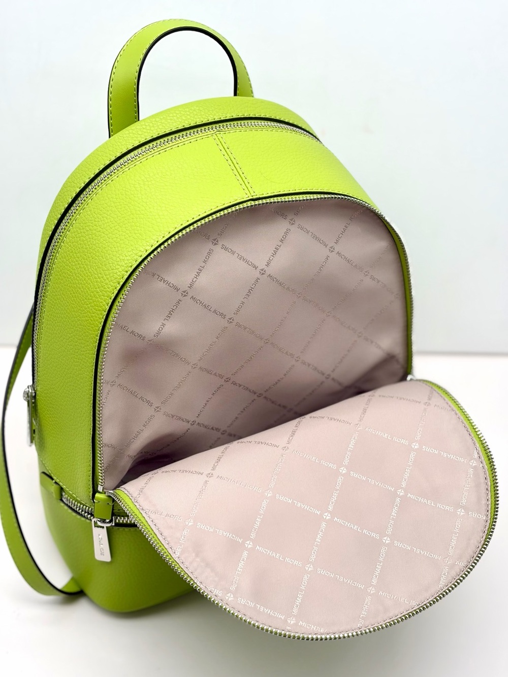 Michael Kors Rhea medium backpack and wallet Set Lime - Picture 12 of 16